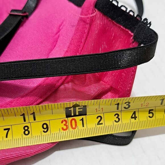 Body Rage Intimates Sexy Bodysuit Mesh Vixen Whimsygoth Lace Trim Large Pink/Bla - Picture 9 of 15